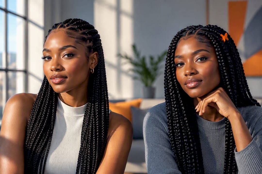 Protect Your Edges: Knotless vs Box Braids, Preview Styles on Your Photo